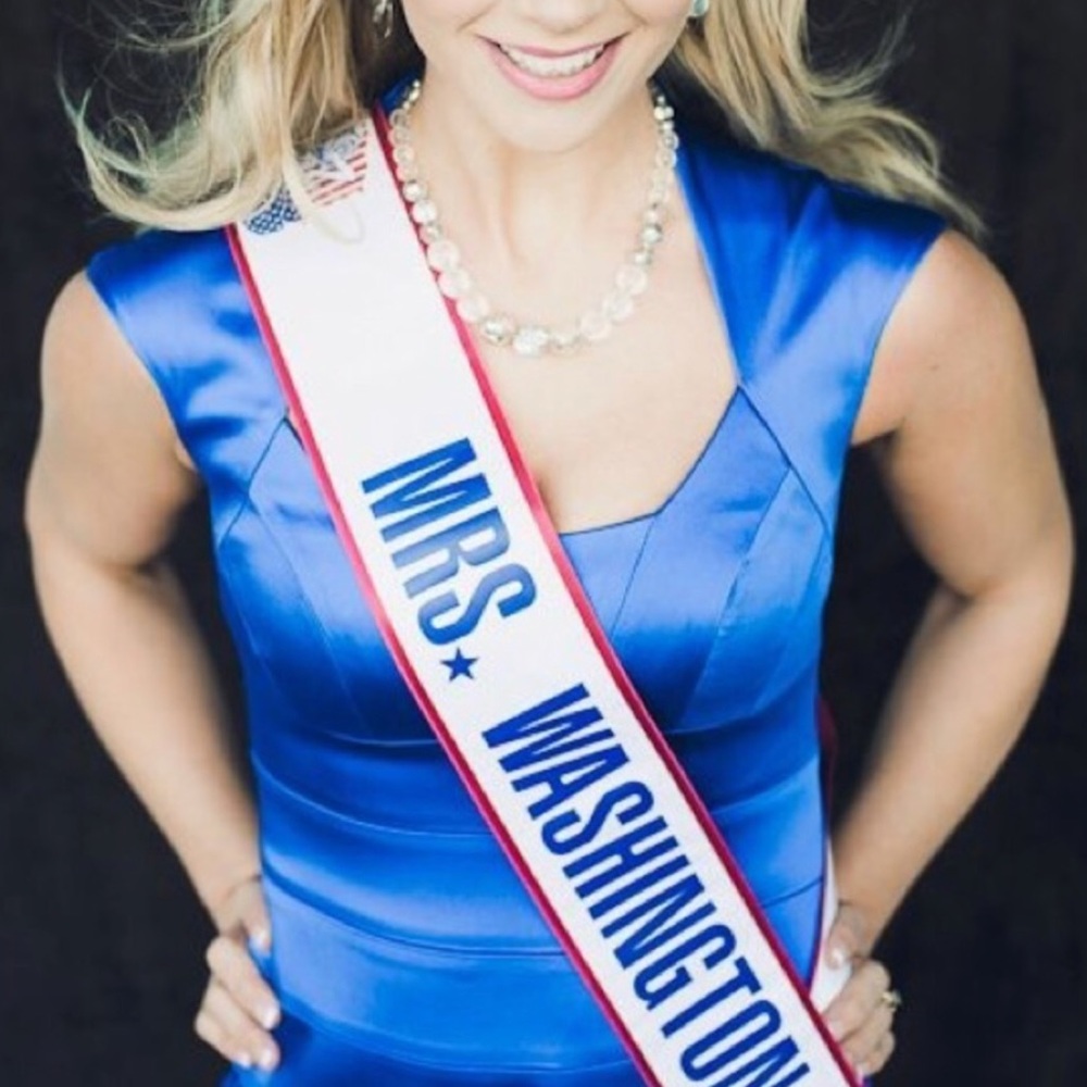 Blue Cocktail Pageant interview dress